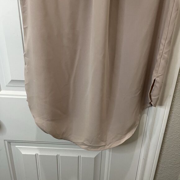 Rachel Zoe Tan Button Up Sleeveless Tunic Top Blouse Womens Size S Collared - Picture 9 of 10